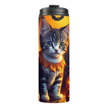 Happy Halloween Kitten  Thermal Tumbler by Theraven14 at Zazzle