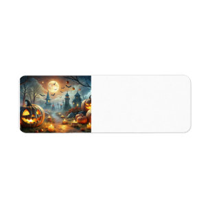 happy halloween label