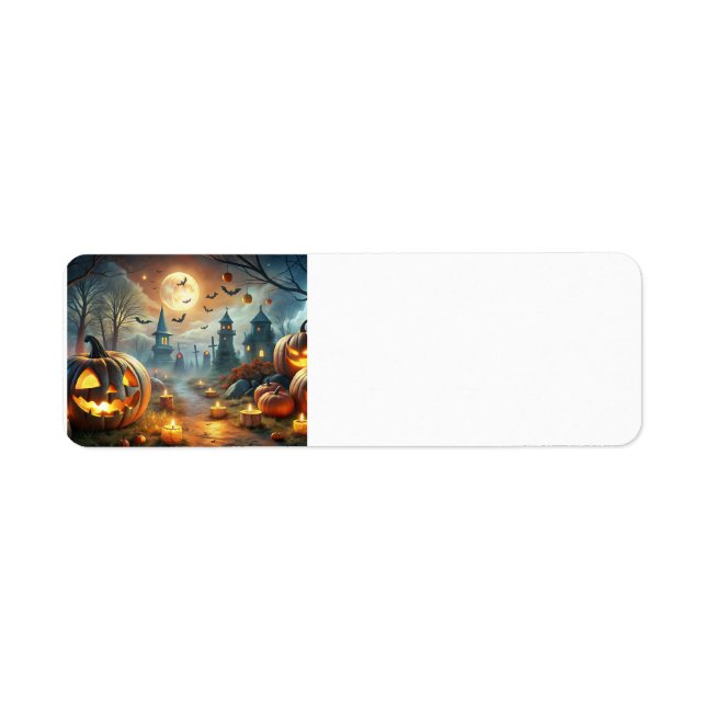 happy halloween label (Front)