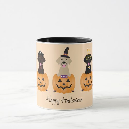 Happy Halloween Labrador Retriever Dogs Pumpkin Mug