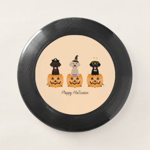 Happy Halloween Labrador Retriever Dogs Pumpkin Wham-O Frisbee