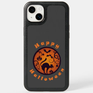 Happy Halloween lantern black cat spiders and bats OtterBox iPhone 14 Plus Case