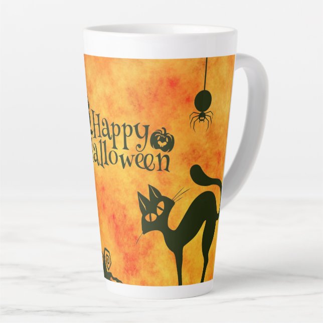 Happy Halloween Latte Mug (Right Angle)