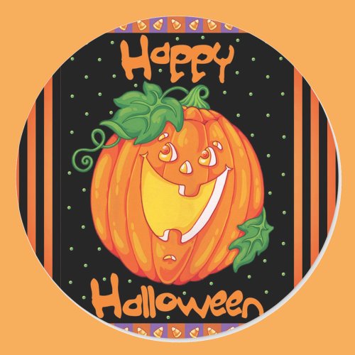 Happy Halloween Laughing Pumpkin 20 Stickers