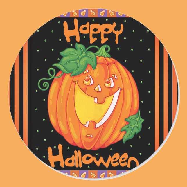 Happy Halloween Laughing Pumpkin 20 Stickers (Creator Uploaded)