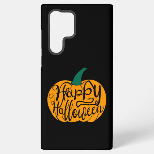 Happy Halloween lettering on carved pumpkin Samsung Galaxy S22 Ultra Case