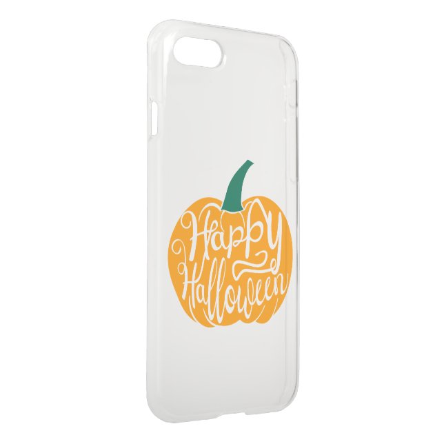 Happy Halloween lettering on carved pumpkin Uncommon iPhone Case (Back/Right)