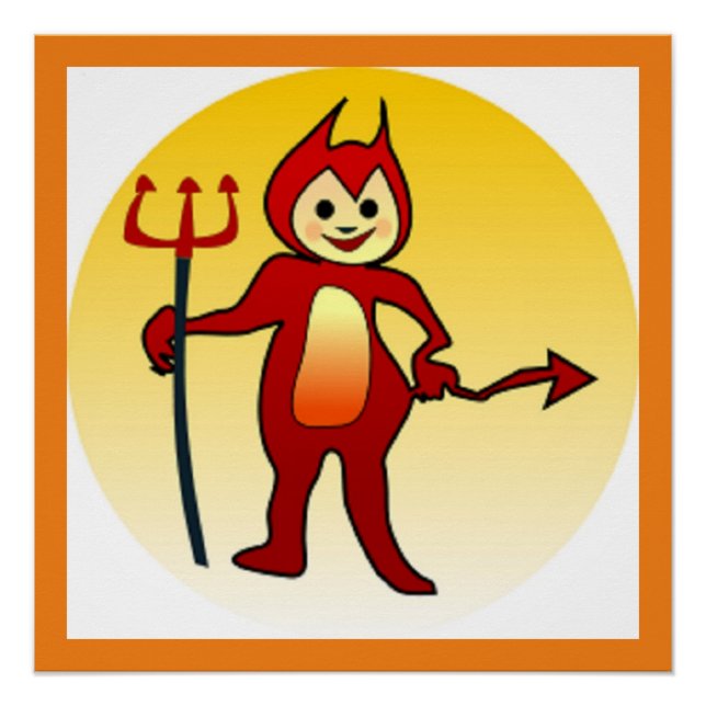 "HAPPY HALLOWEEN" LITTLE DEVIL POSTER (Front)