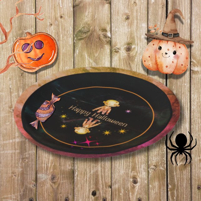 Happy Halloween Little Monster Paper Plates (Happy Halloween Little Monster Paper Plates)