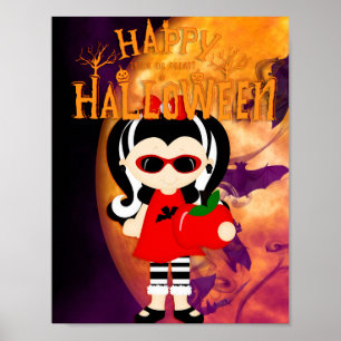 Happy Halloween Little Vampress Poster