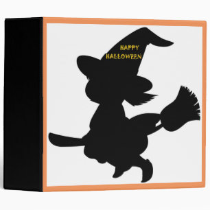"HAPPY HALLOWEEN" LITTLE WITCH 3 RING BINDER