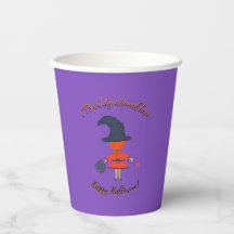 Happy Halloween little witch Paper cup