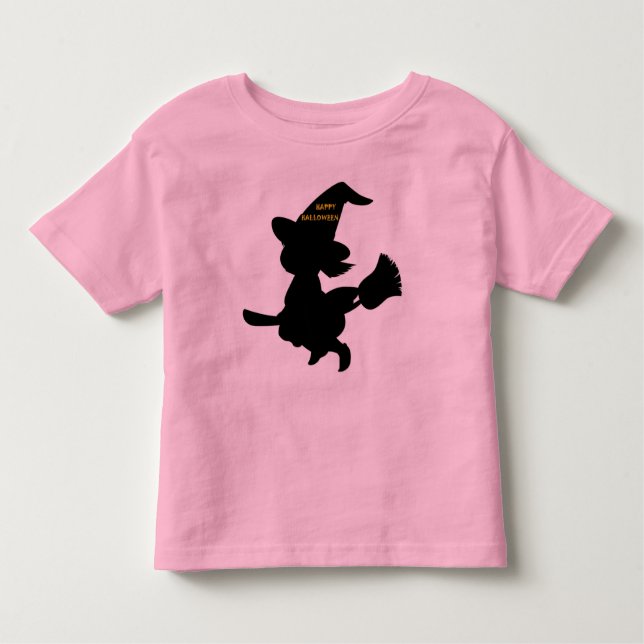 "HAPPY HALLOWEEN" LITTLE WITCH TODDLER T-SHIRT (Front)