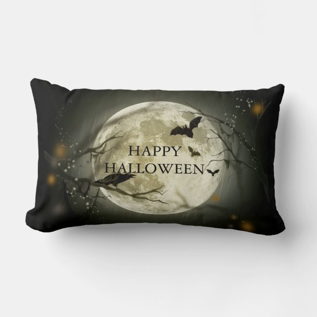 Happy Halloween Lumbar Pillow (Front)