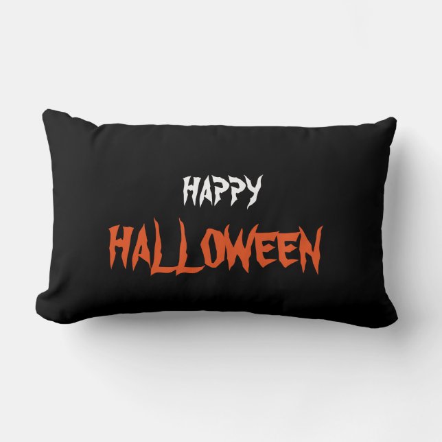Happy Halloween Lumbar Pillow (Front)
