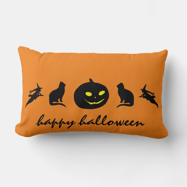 Happy Halloween Lumbar Pillow (Front)