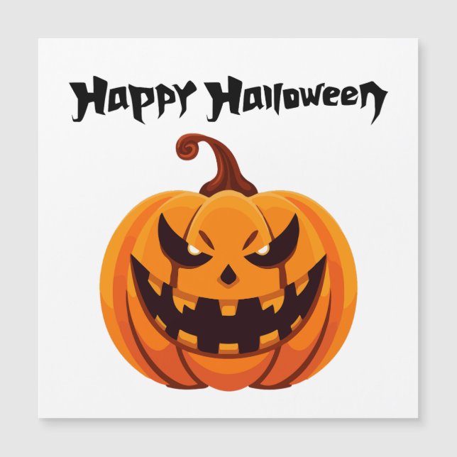 Happy Halloween Magnetic Card (Front)