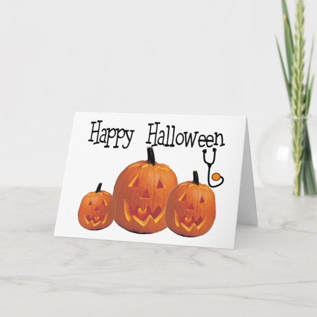 Happy Halloween MEDICAL T-shirts Card (Front)