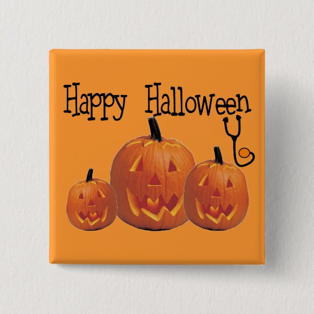 Happy Halloween MEDICAL T-shirts Pinback Button (Front)