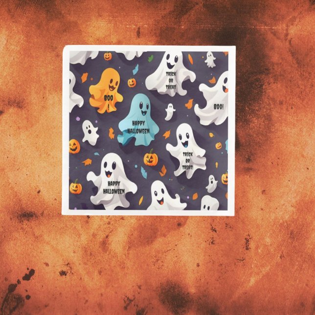 Happy Halloween  Mini Ghosts  Paper Dinner Napkins (Creator Uploaded)