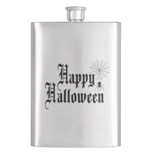 Happy Halloween minimalist typography Flask
