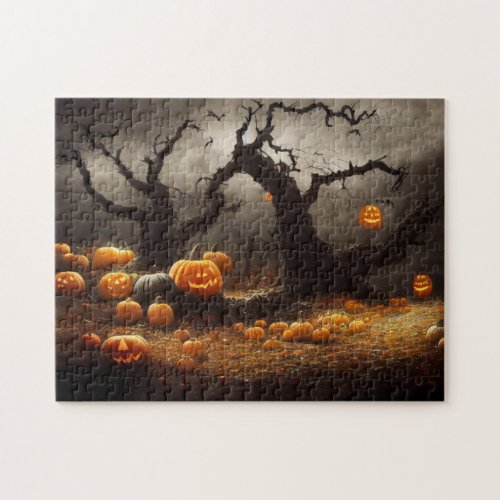 Happy Halloween mit vielen Krbissen Jigsaw Puzzle