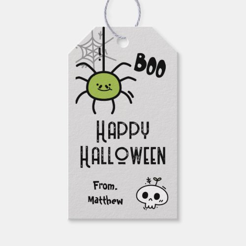 Happy Halloween modern custom gift tags