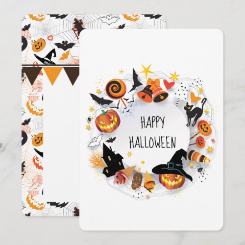 Happy Halloween Modern Spooky and Pumpkin Holiday 