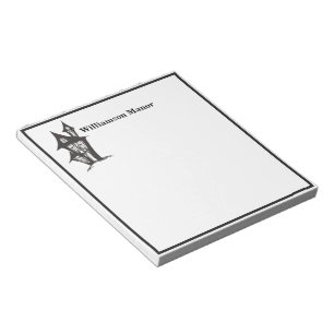 Happy Halloween Monogram Family Haunted House Memo Notepad