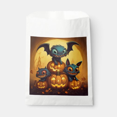 Happy Halloween monster bats smile in the cave Favor Bag