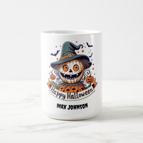 Happy Halloween _ Monster Mash Orange Black Coffee Mug