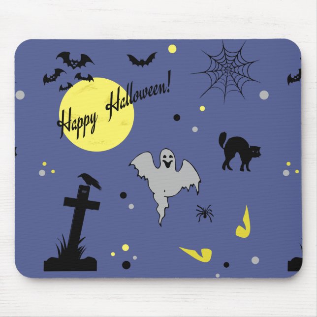 Happy Halloween Mouse Pad (Front)
