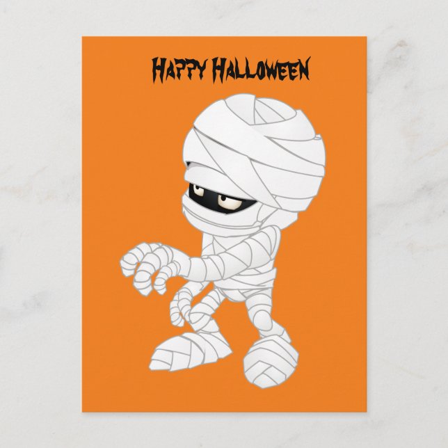Happy Halloween Mummy Postcard (Front)