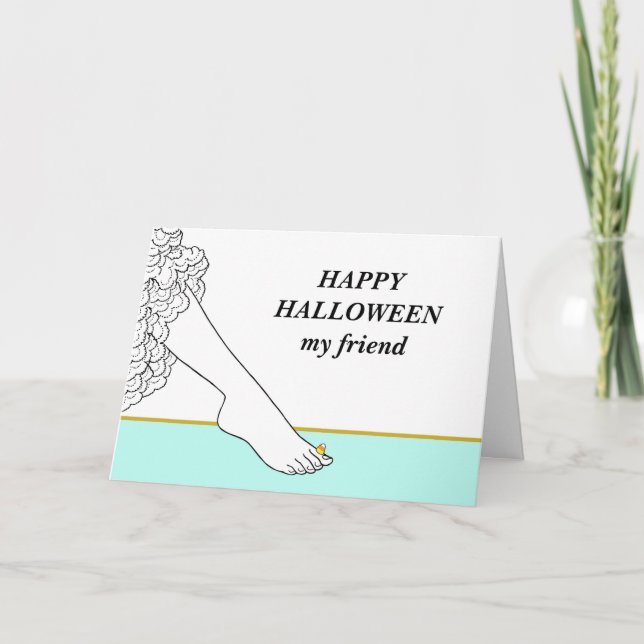 Happy Halloween my Friend from Corn on Foot Card (Front)