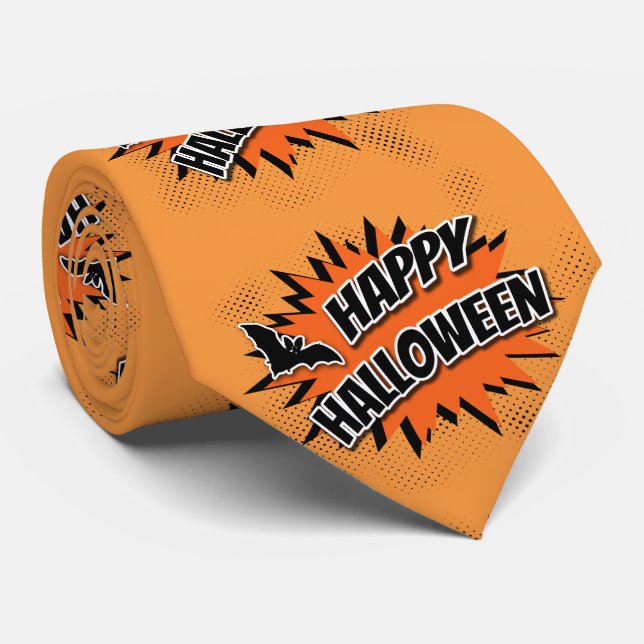 Happy Halloween Neck Tie (Rolled)