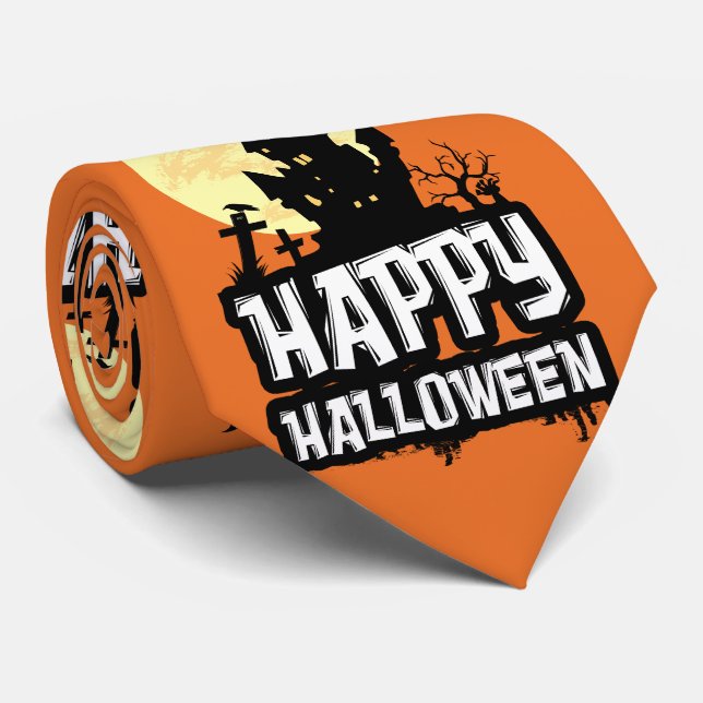 Happy Halloween Neck Tie (Rolled)