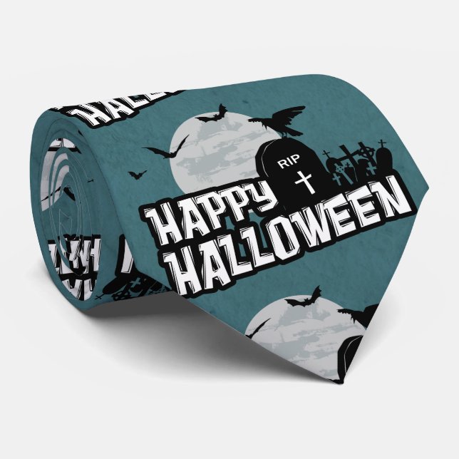 Happy Halloween Neck Tie (Rolled)