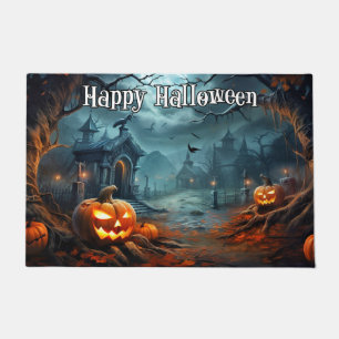 Happy Halloween Nefarious Spooky Pumpkins Doormat