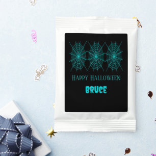 Happy Halloween neon blue spiderweb black Margarita Drink Mix