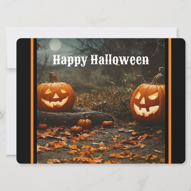 Happy Halloween Night Collection Holiday Card (Front)