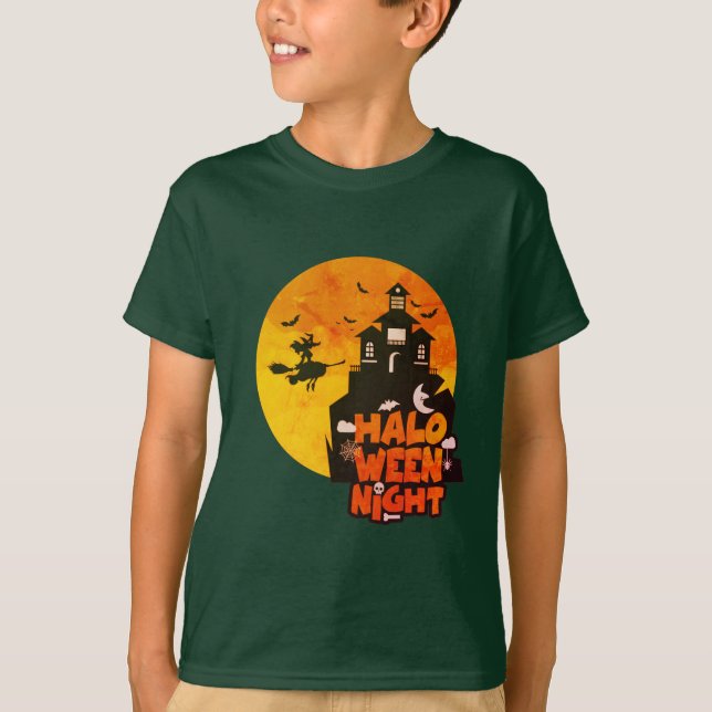Happy Halloween Night costume for Boys T-Shirt (Front)