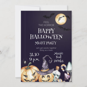 Happy Halloween Night Party Invitation