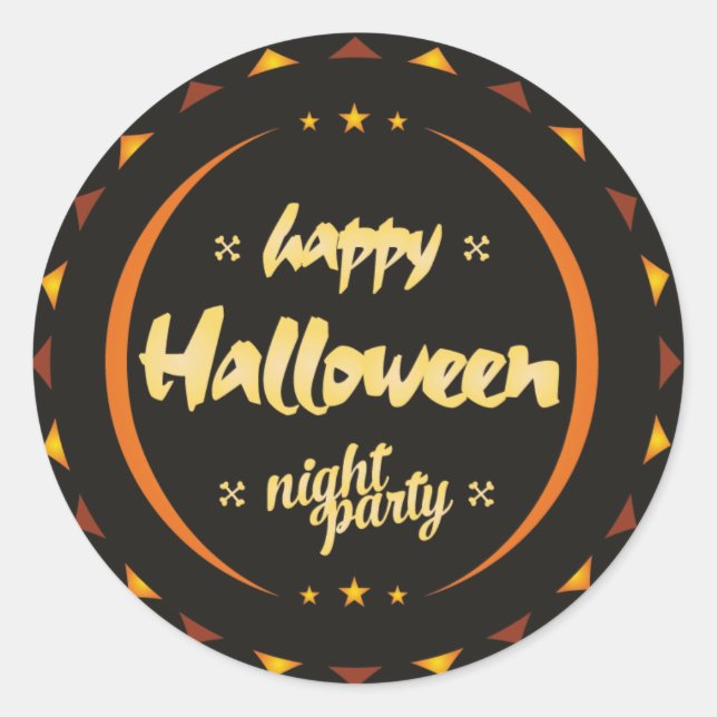 Happy Halloween Night Party sticker (Front)