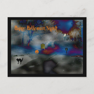 Happy Halloween Night Postage Postcard