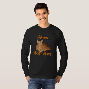 Happy Halloween Non-Scary Orange Tabby Cat T-Shirt
