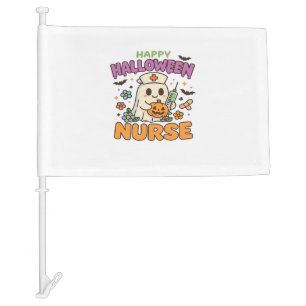 Happy Halloween Nurse Shirt � Cute Spooky Medical Car Flag