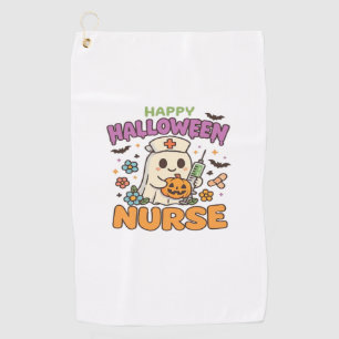 Happy Halloween Nurse Shirt Cute Spooky Medical W Golf Towel