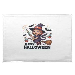 Happy Halloween Nurse Shirt – Spooky Cute Medical Cloth Placemat
