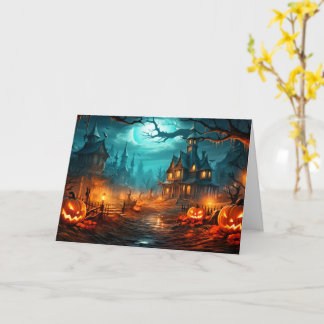 Happy Halloween - Old Haunted House Card