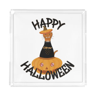 Happy Halloween Oliver! Acrylic Tray